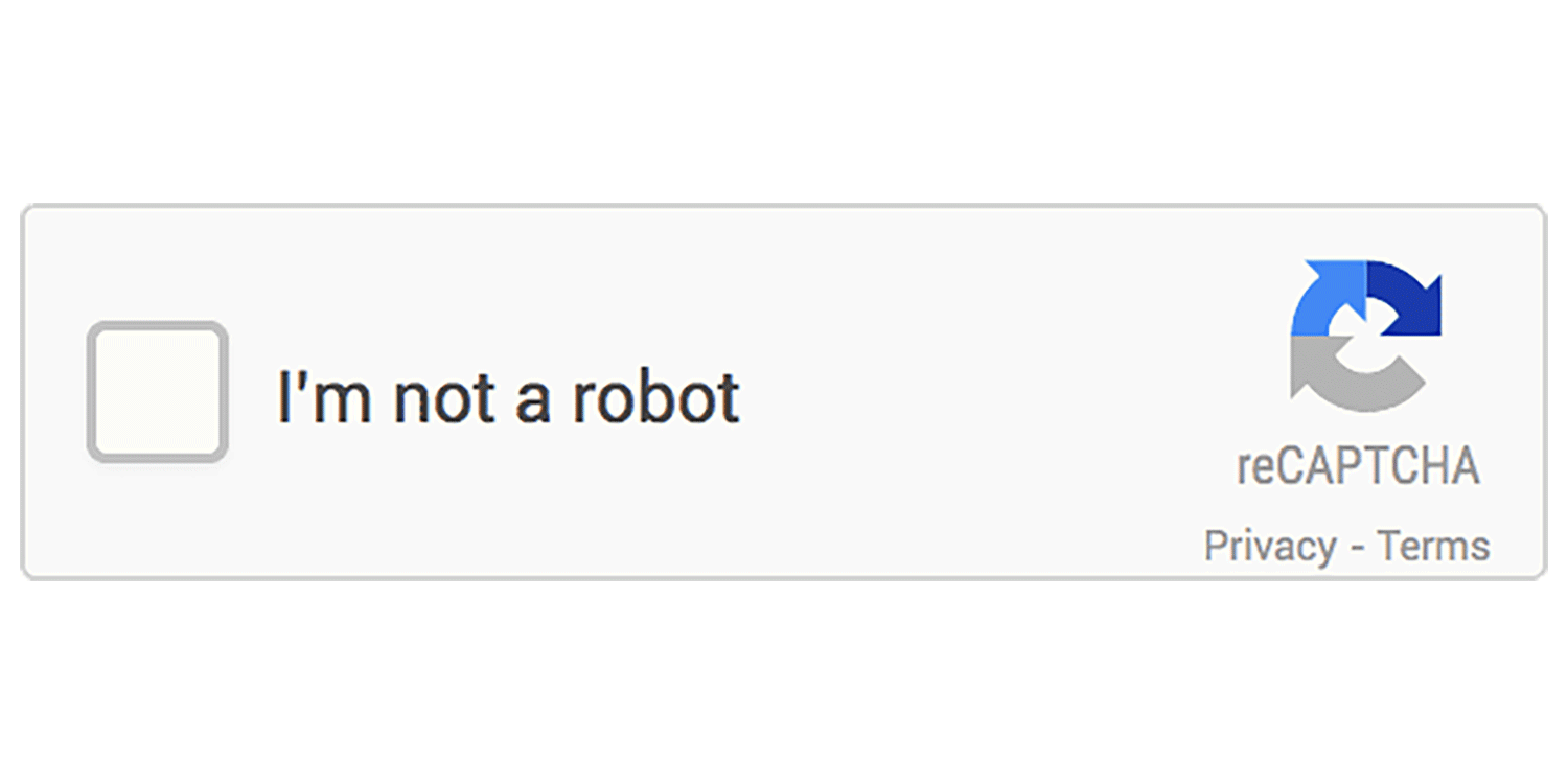 The reCAPTCHA 'I'm not a robot' checkbox being clicked and turning into a green tick